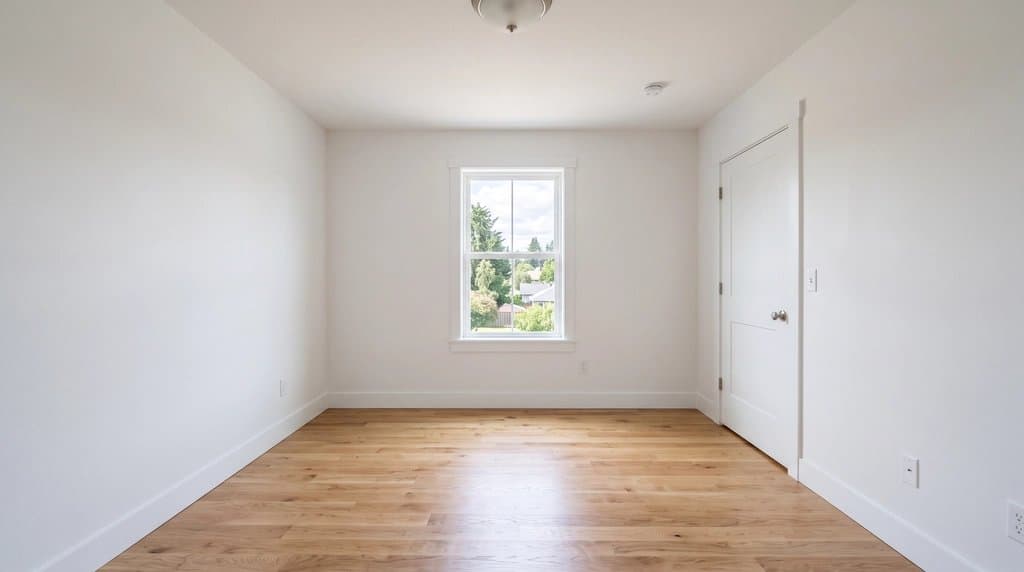 Empty bedroom in the same vacant house