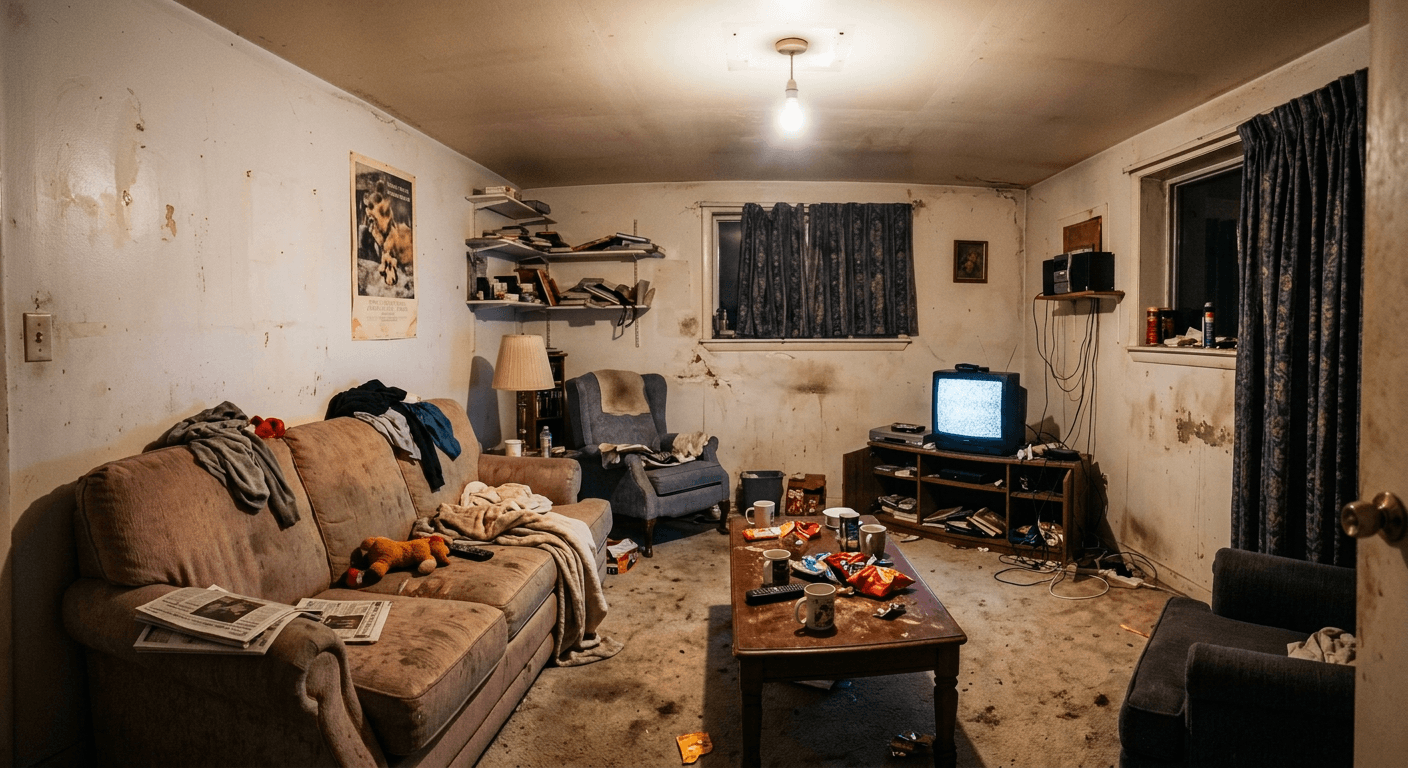 Real estate interior photo after AI white balance correction showing true natural colors