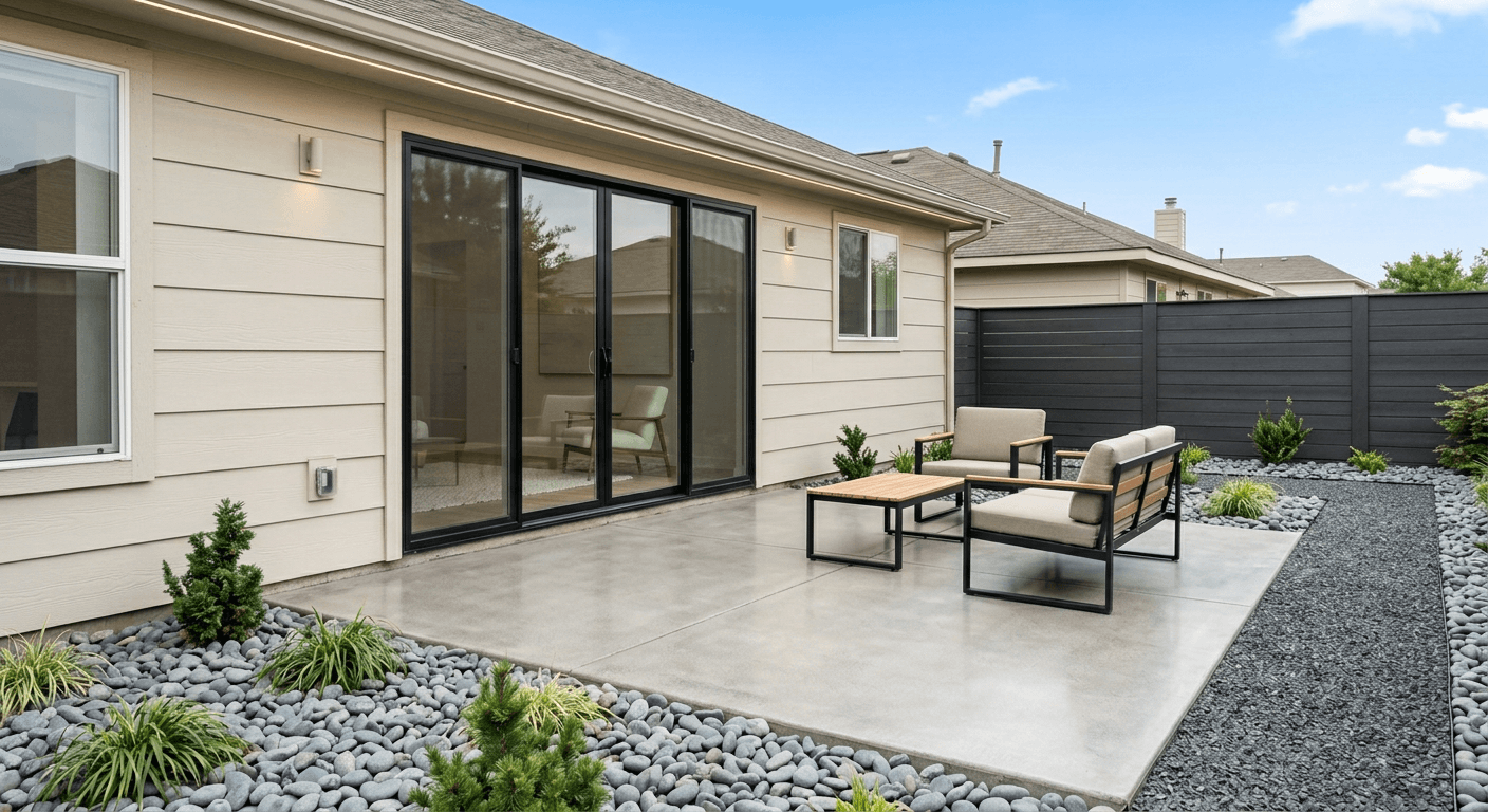 AI Rendered Plan your patio remodel in Minimalist style.