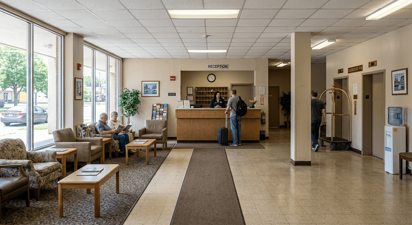 Original Plan your hotel lobby remodel in Modern style.