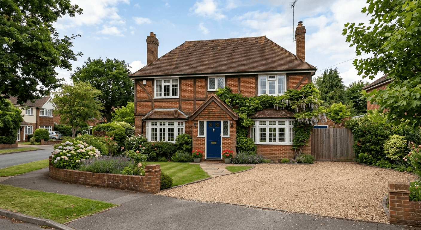 AI Rendered Digitally remove cars from the driveway to show a clean, unobstructed view of the property exterior.