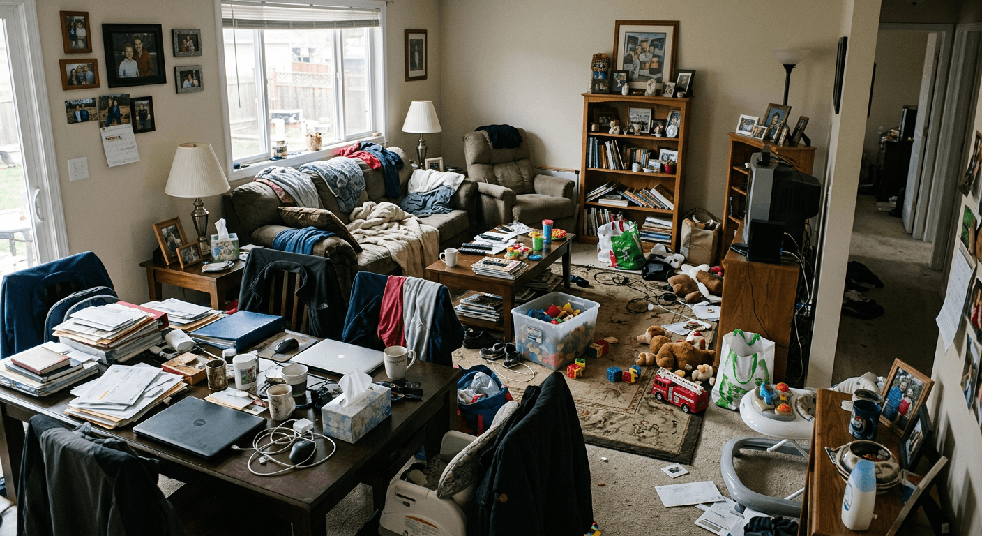 Original Digitally declutter messy rooms for listing photos. Remove personal items, excess furniture, and visual noise.