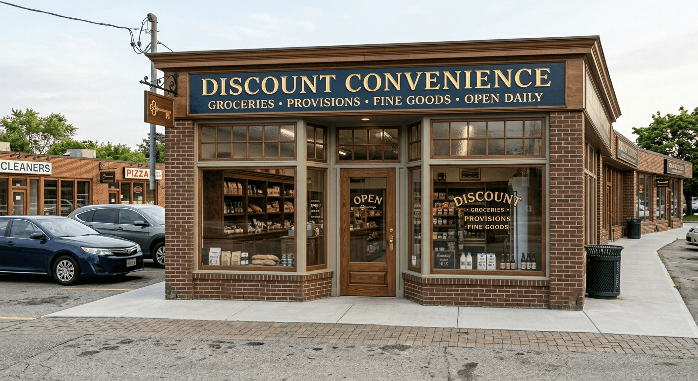 A stunning traditional retail store interior redesigned using AI, featuring rich wood, classic lighting, and elegant architectural details