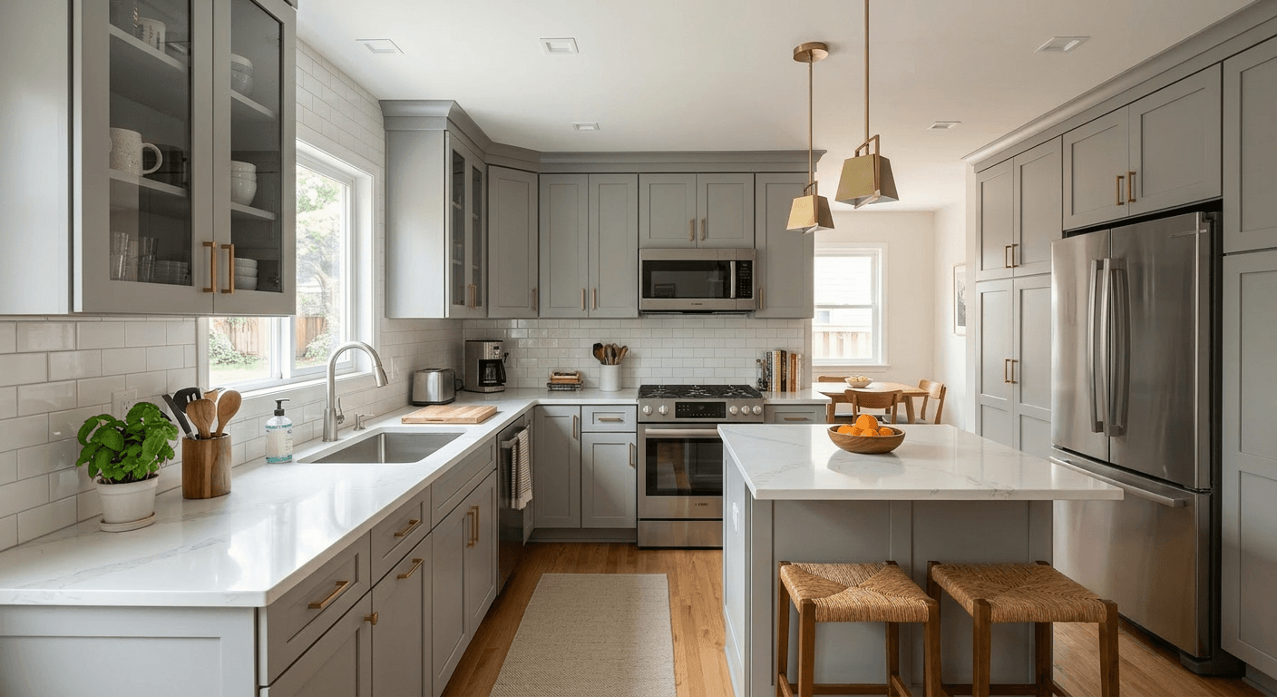 AI Rendered Home remodel design software: see a kitchen, bath or exterior remodel on your own photo.
